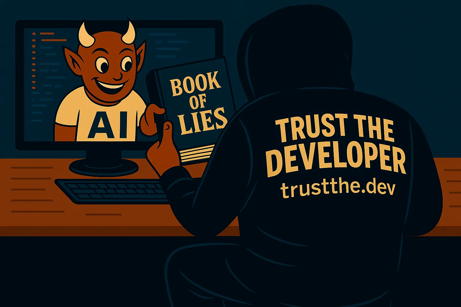 Cover image for "Trust the Dev — Can You Really Trust AI?"